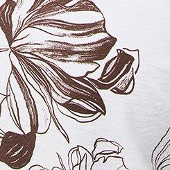 Cold Shoulder Top, FLORAL FLOW WHISPER WHITE, swatch