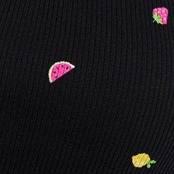 Cotton Rib Lace Trim Sleep Tank, FRUIT SALAD DEEP BLACK, swatch