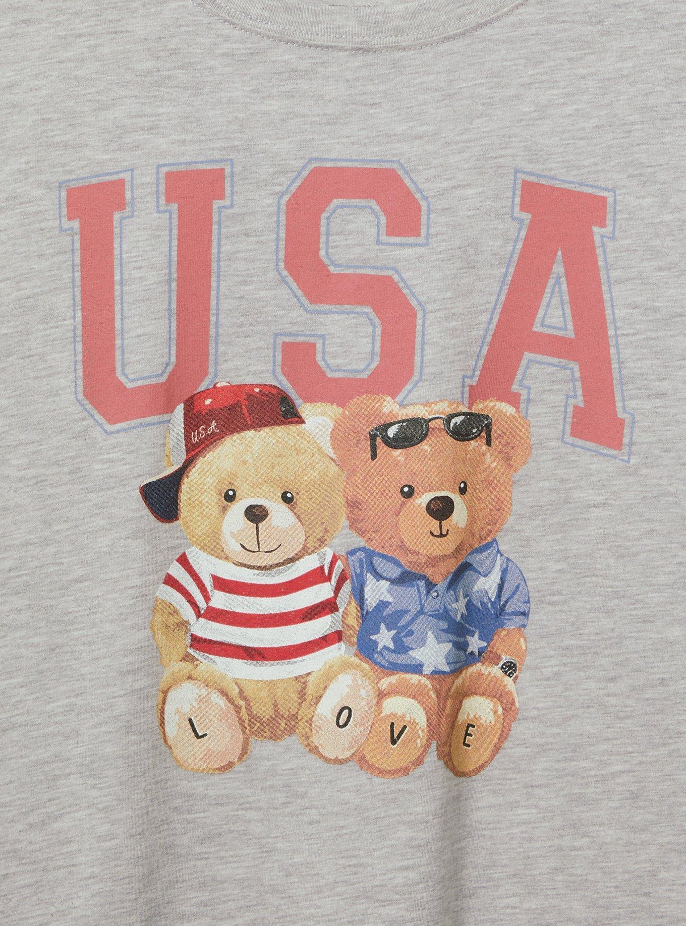 USA Bear Classic Cotton Jersey Crew Tee