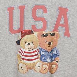Plus Size USA Bear Classic Cotton Jersey Crew Tee, LIGHT HEATHER GREY, swatch