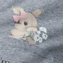 Plus Size Classic Heritage Jersey V-Neck Pocket Tee, FLORAL BUNNY HEATHER GREY, swatch