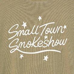 Cotton Jersey Raw Edge Relaxed Crew Tee, SMOKESHOW MERMAID, swatch