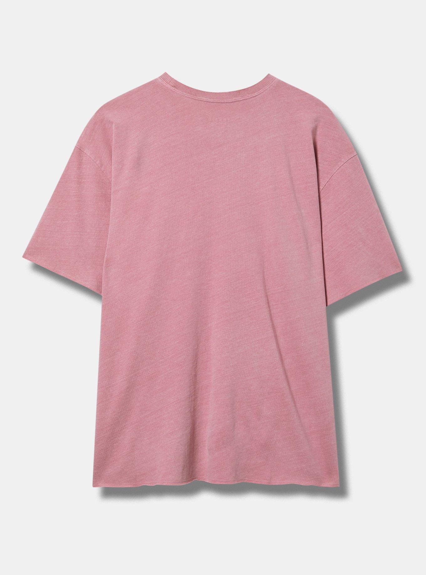 Cotton Jersey Raw Edge Relaxed Crew Tee
