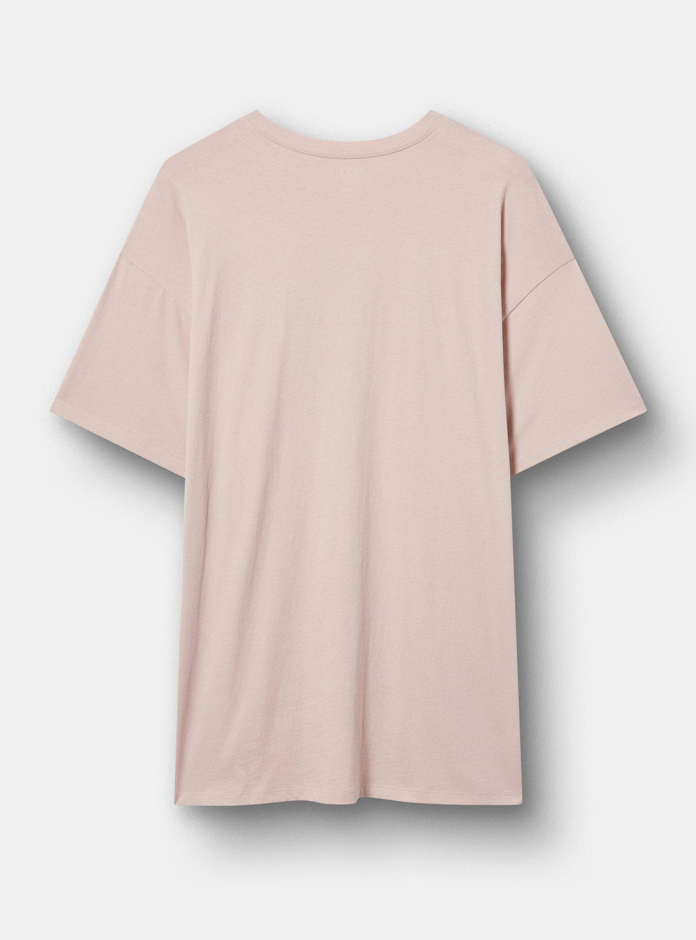Oversized Heritage Jersey Tunic Tee, SUN MOON VINTAGE DUSKY ROSE, alternate