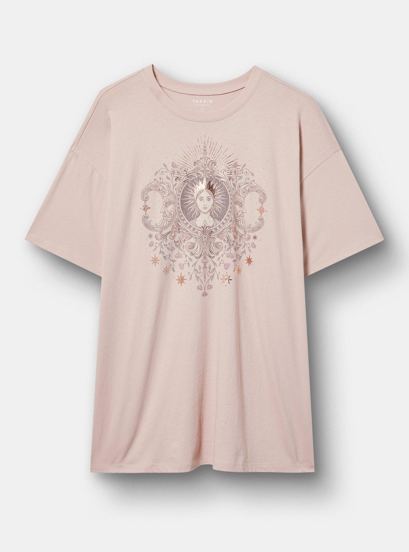 Oversized Heritage Jersey Tunic Tee, SUN MOON VINTAGE DUSKY ROSE, hi-res