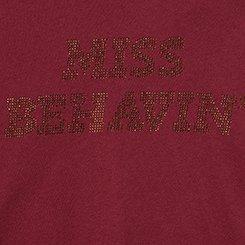 Relaxed Heritage Jersey Crew Tee, MISS BEHAVIN MAROON BANNER, swatch