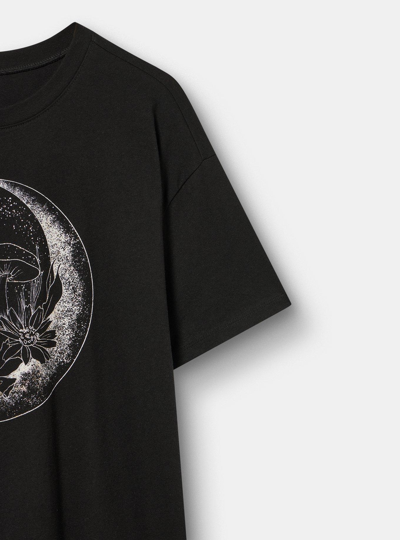 Relaxed Heritage Jersey Crew Tee, GROW POSITIVE DEEP BLACK, alternate