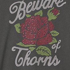 Relaxed Heritage Jersey Crew Tee, BEWARE THORNS VINTAGE BLACK, swatch
