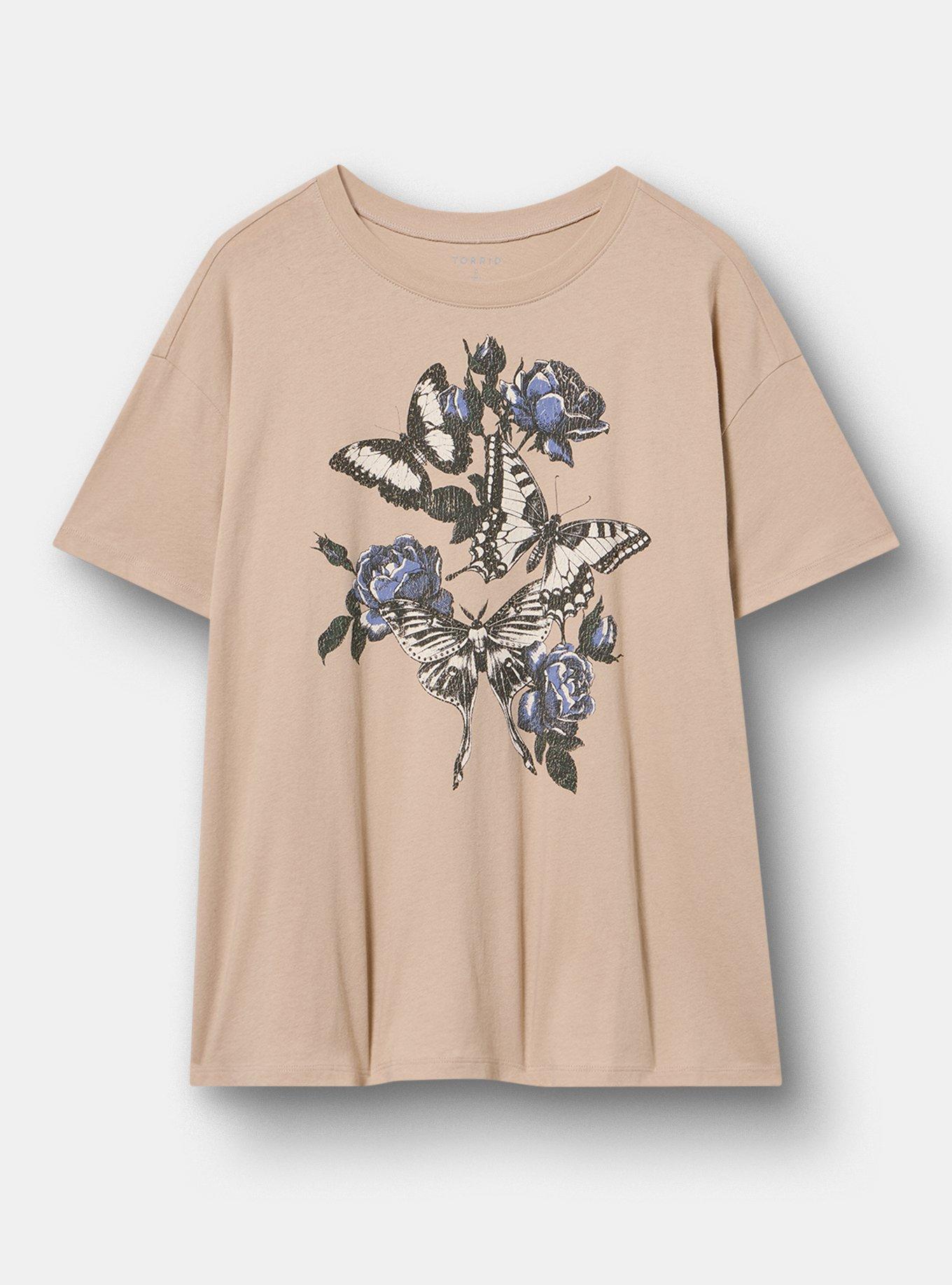 Relaxed Heritage Jersey Crew Tee, ACADEMIA BUTTERFLIES TEA STAIN, hi-res