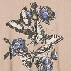 Relaxed Heritage Jersey Crew Tee, ACADEMIA BUTTERFLIES TEA STAIN, swatch