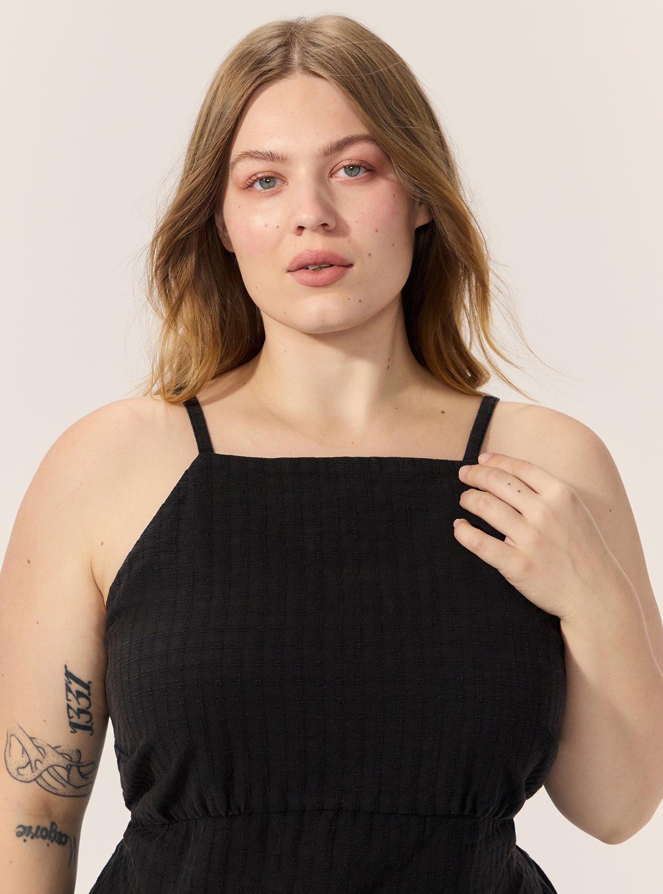 Plus Size Festi Tie-Back Maxi Dress, DEEP BLACK, alternate