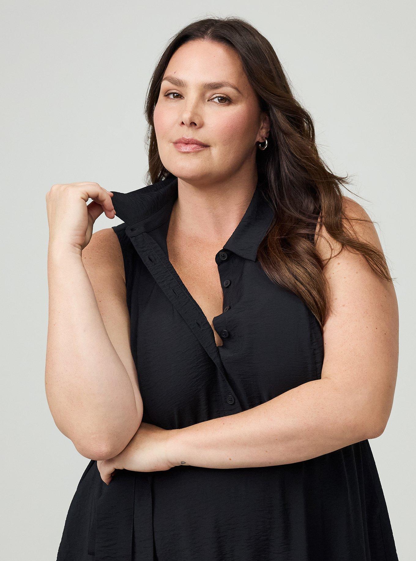 torrid shirt dress Plus Size - Collared Shirt Midi Dress