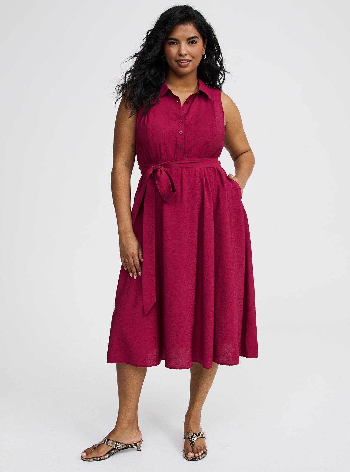 Collared Midi Shirt Dress