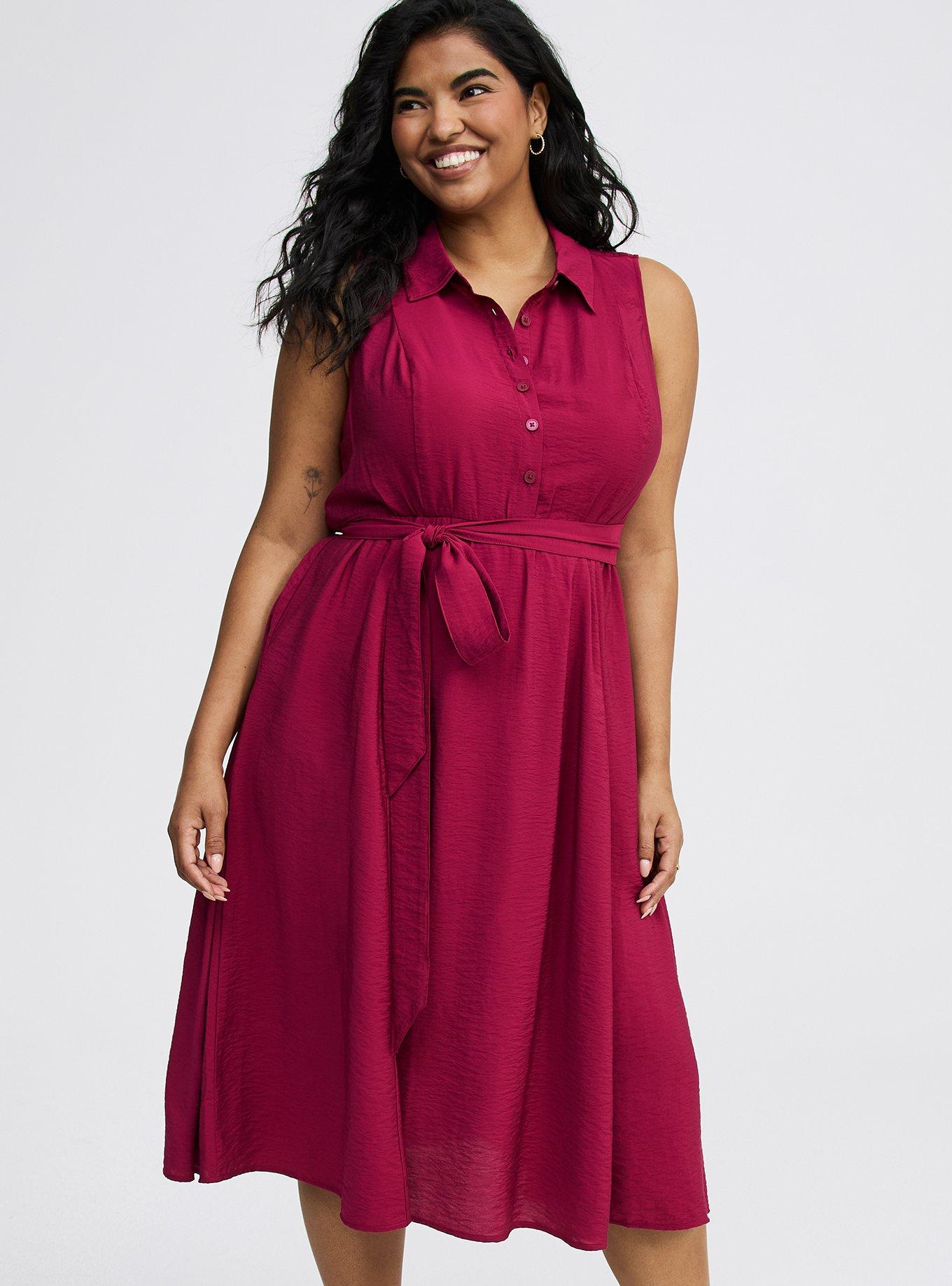 Collared Midi Shirt Dress