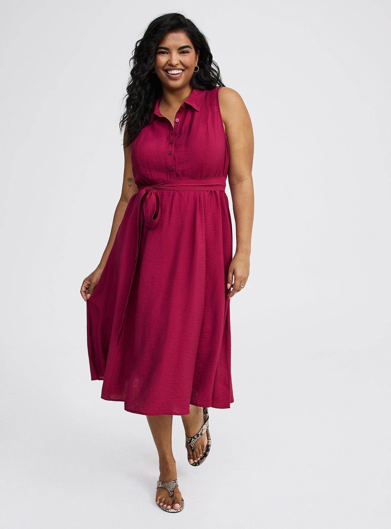 Collared Midi Shirt Dress