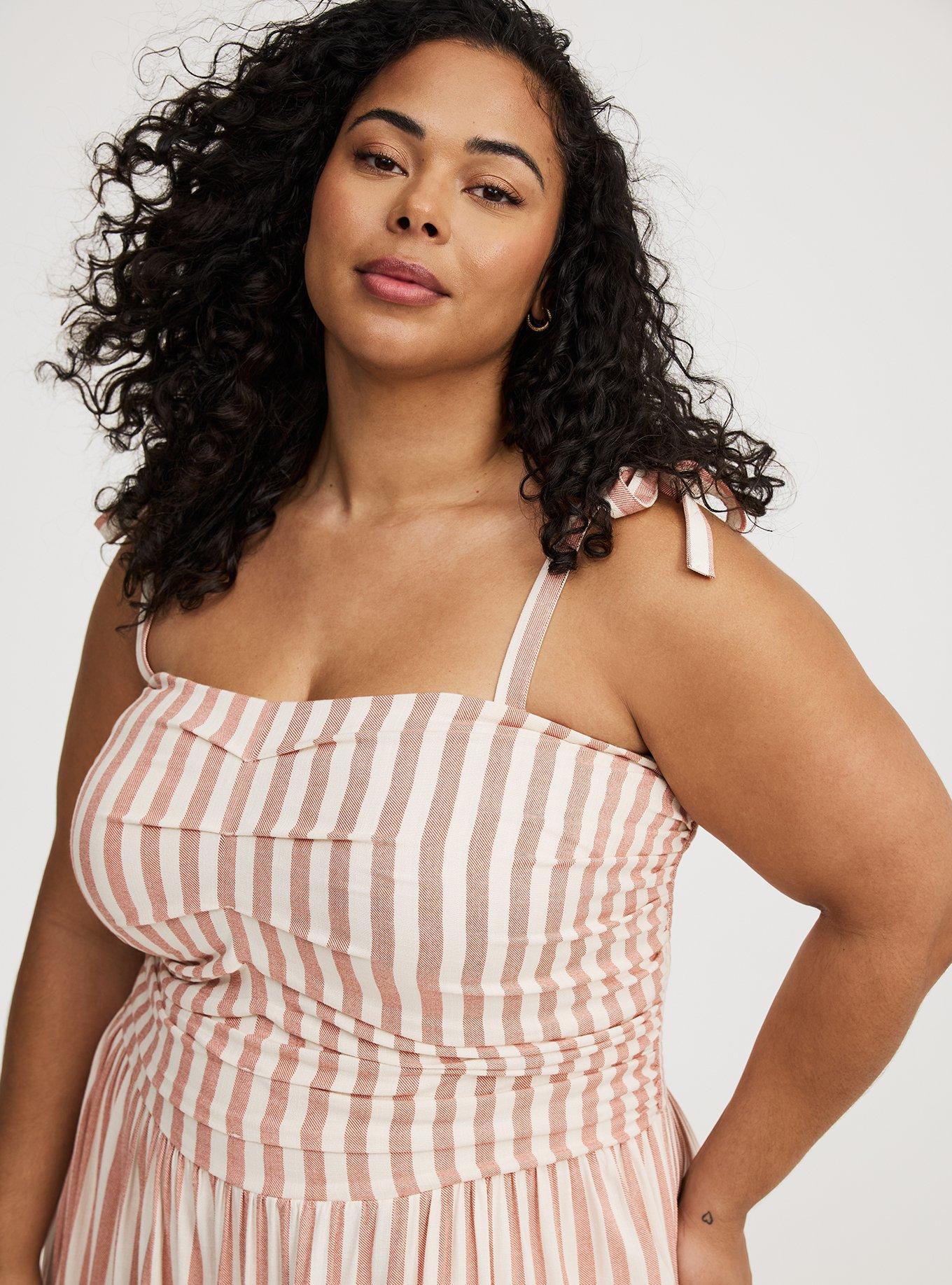Shirred Tea Length Dress