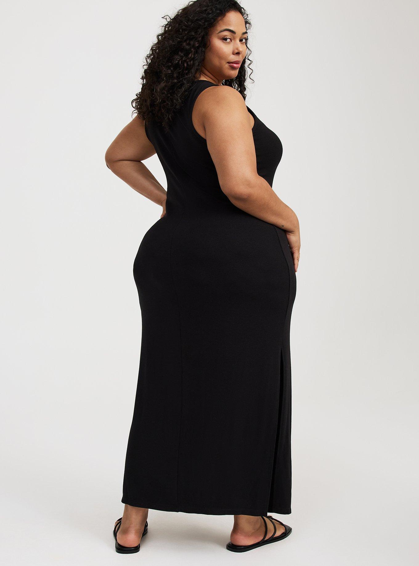 Side Slit Column Maxi Dress