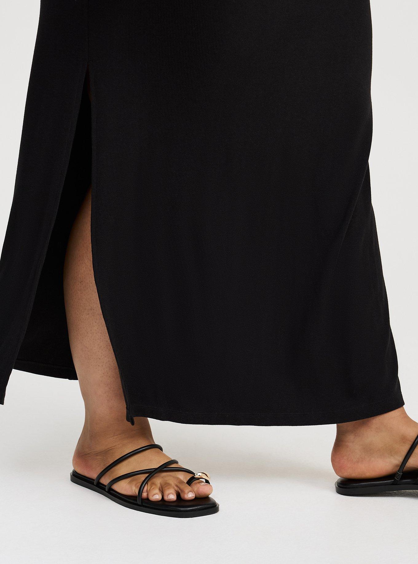 Side Slit Column Maxi Dress