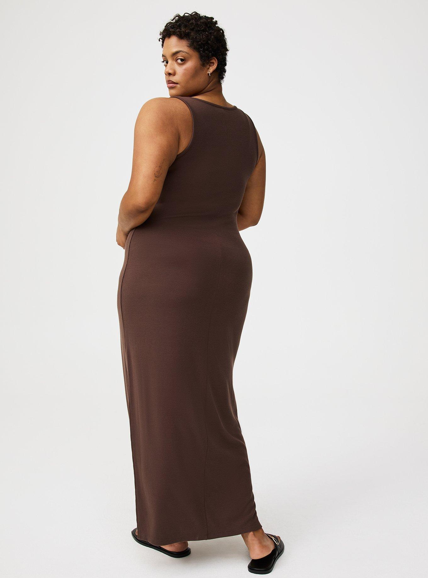Side Slit Column Maxi Dress