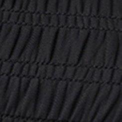 Plus Size Flutter Sleeve Tea Length Dress, DEEP BLACK, swatch