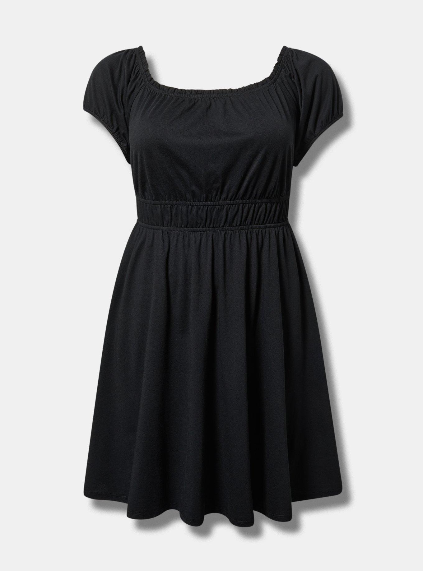 Shirred Bodice Mini Dress