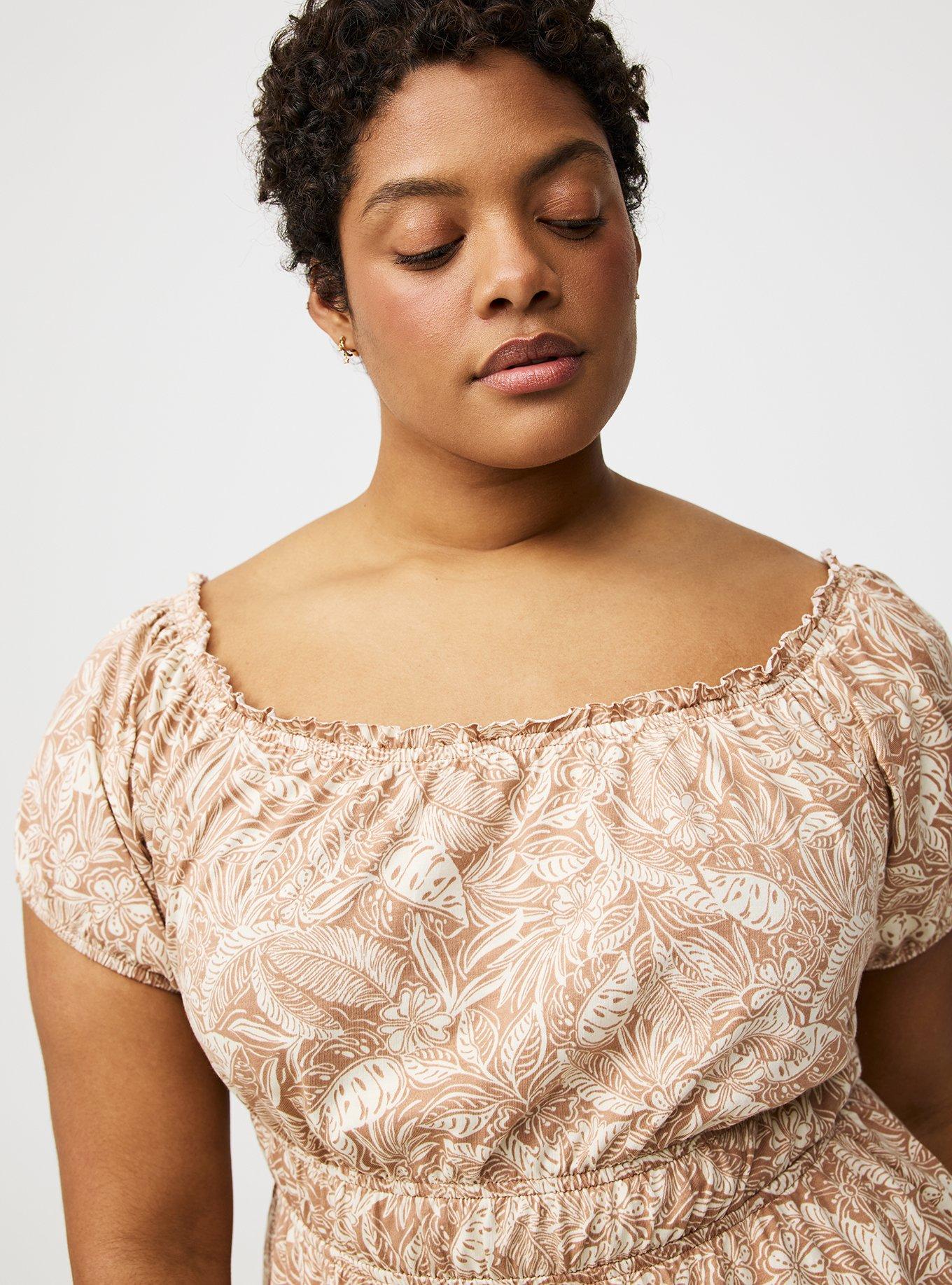 Shirred Bodice Mini Dress