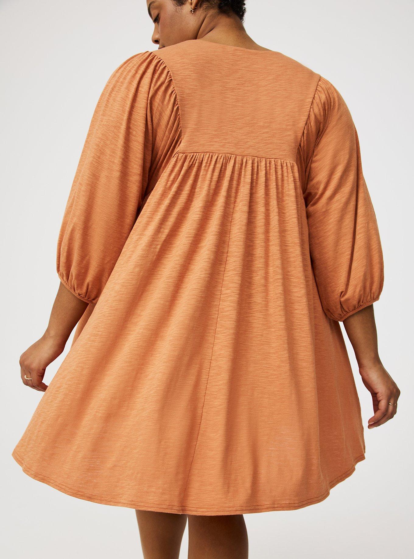 Mini Vintage Slub Yoke Dress