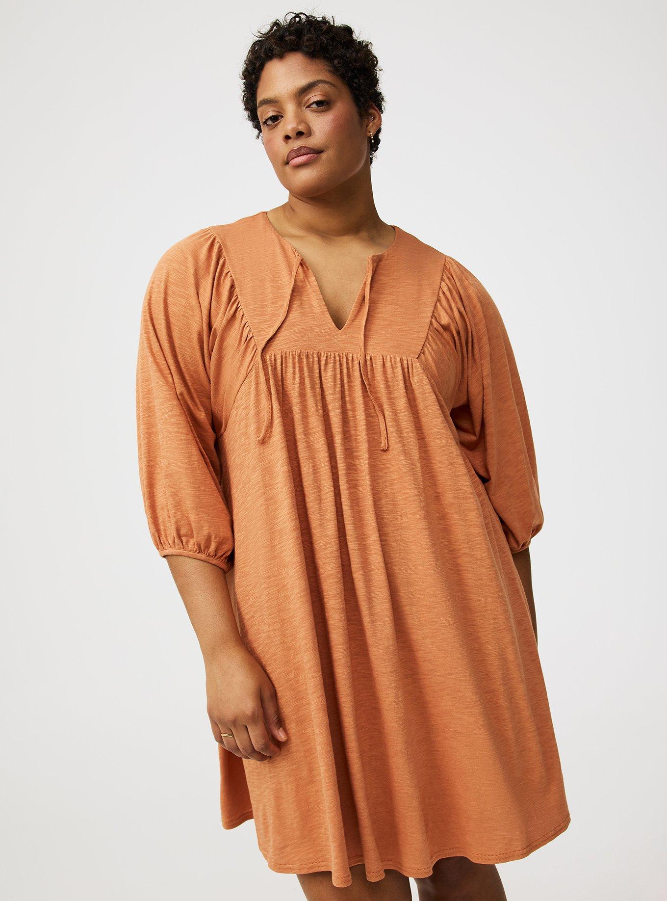 Mini Vintage Slub Yoke Dress