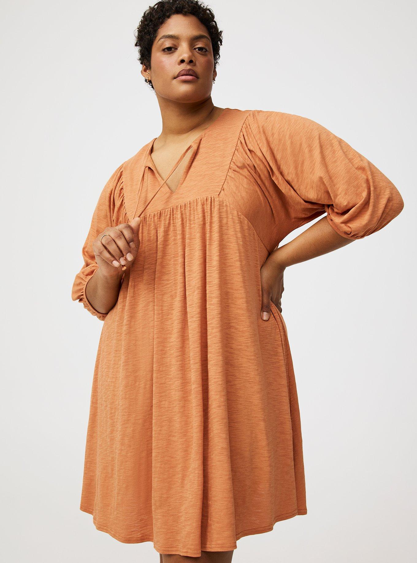 Mini Vintage Slub Yoke Dress