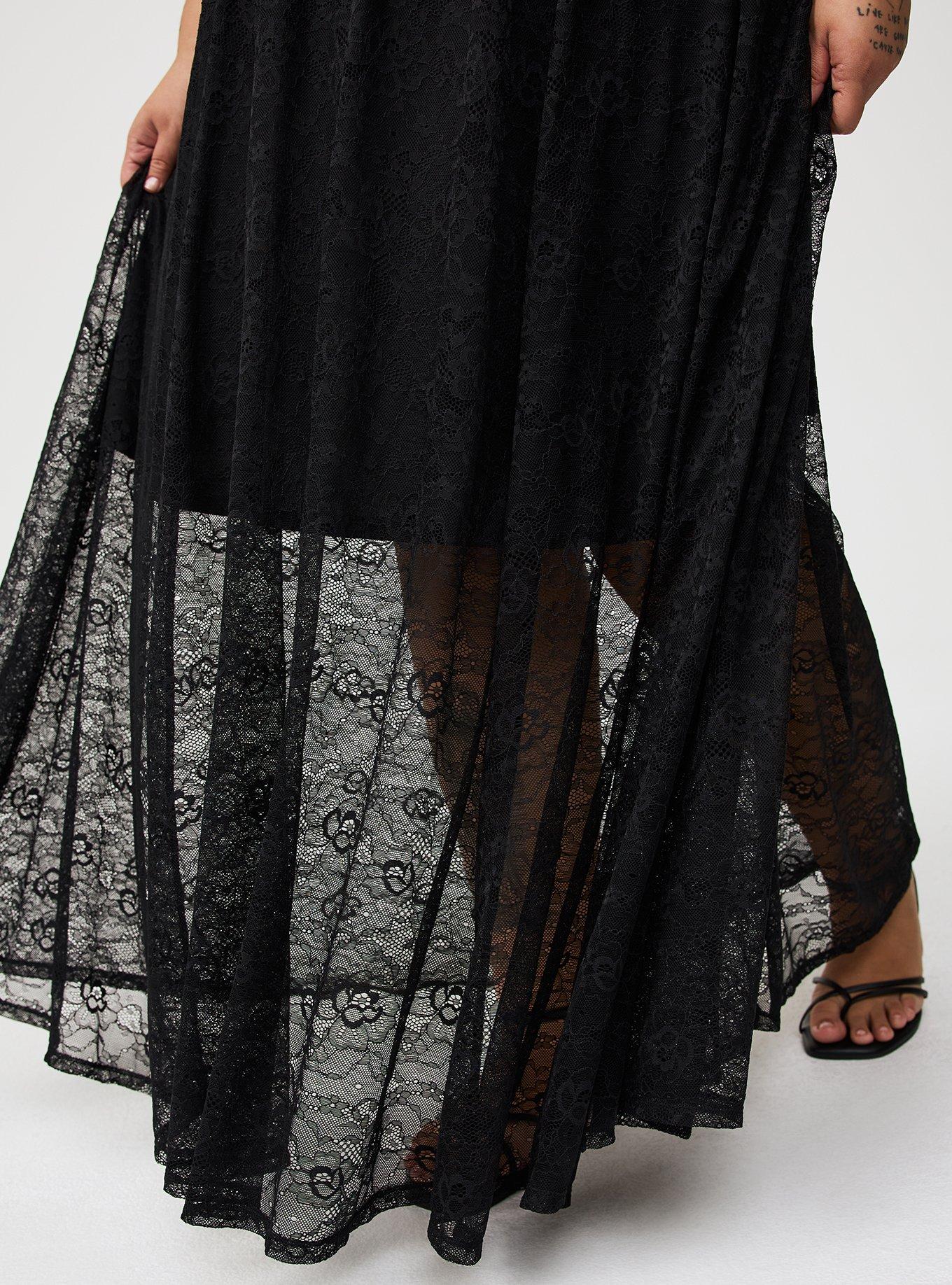 Lace Crop Top & Maxi Skirt Set
