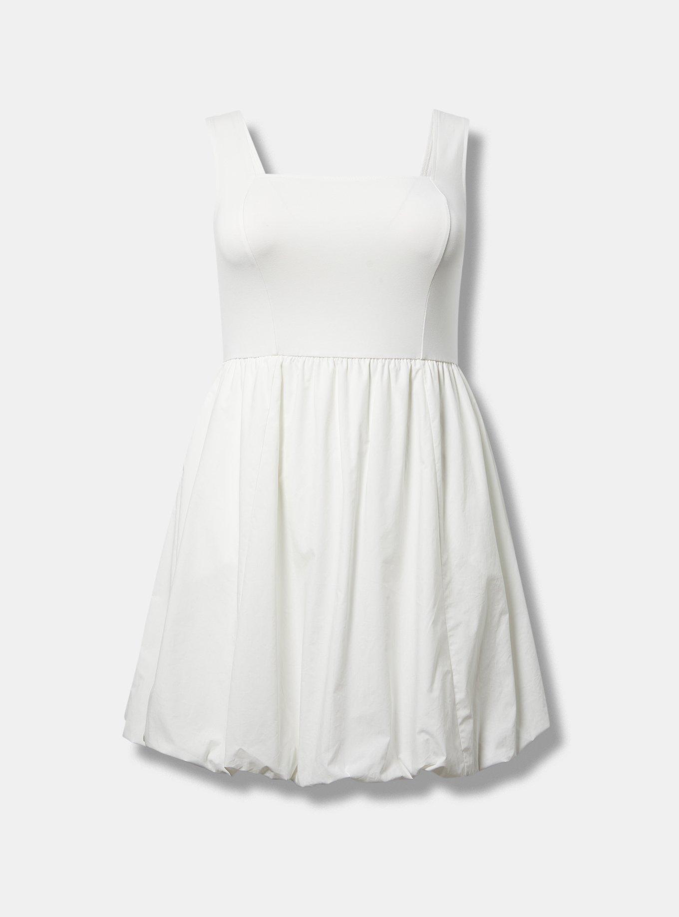 knee length dresses for ladies Plus Size Bubble-Hem Mini Dress