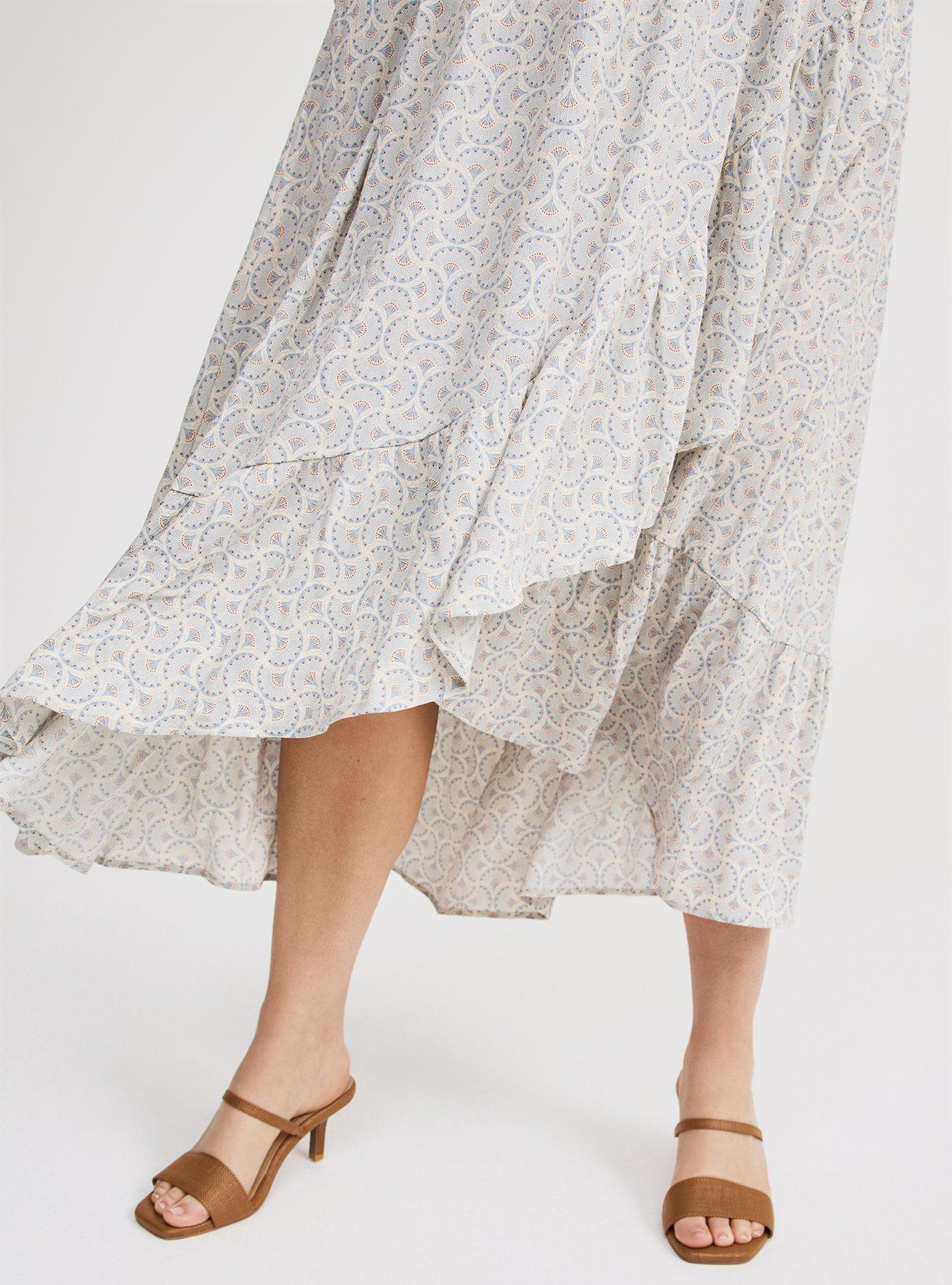 Surplice Ruffle Maxi Dress