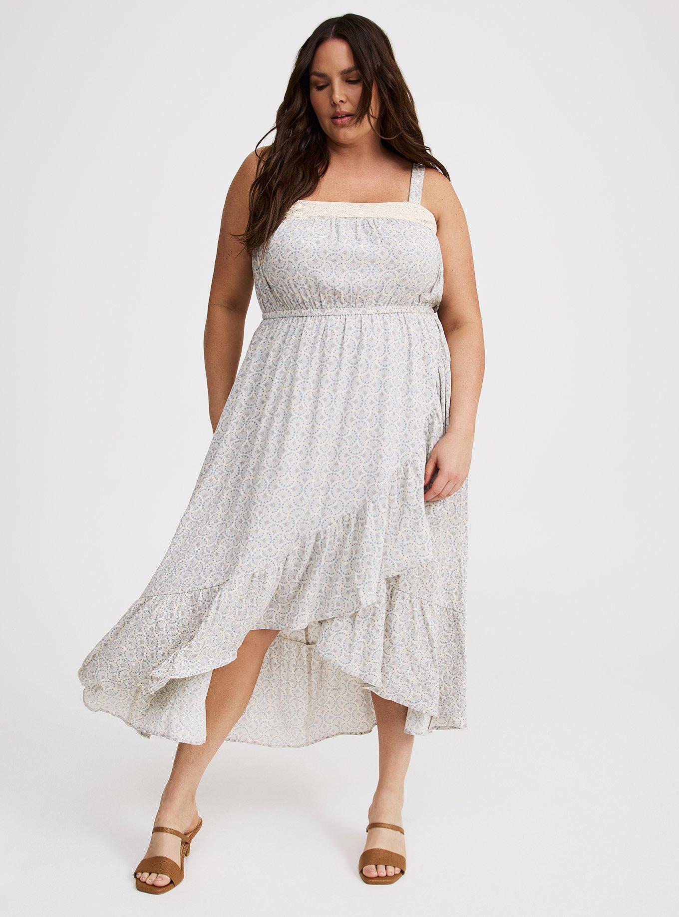 Surplice Ruffle Maxi Dress