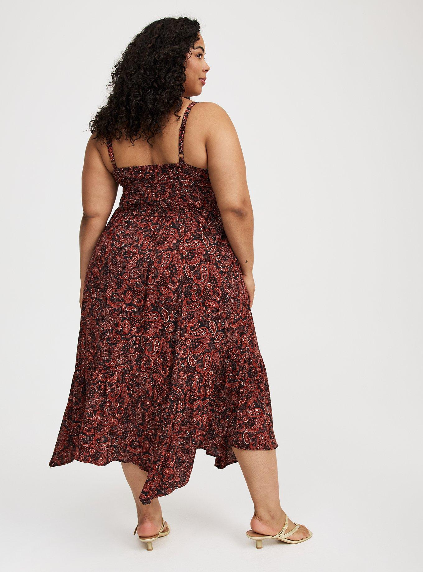 Maxi Tiered Hanky-Hem Dress