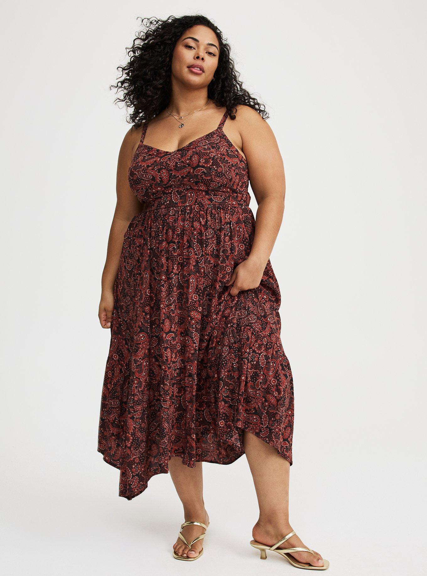 Maxi Tiered Hanky-Hem Dress