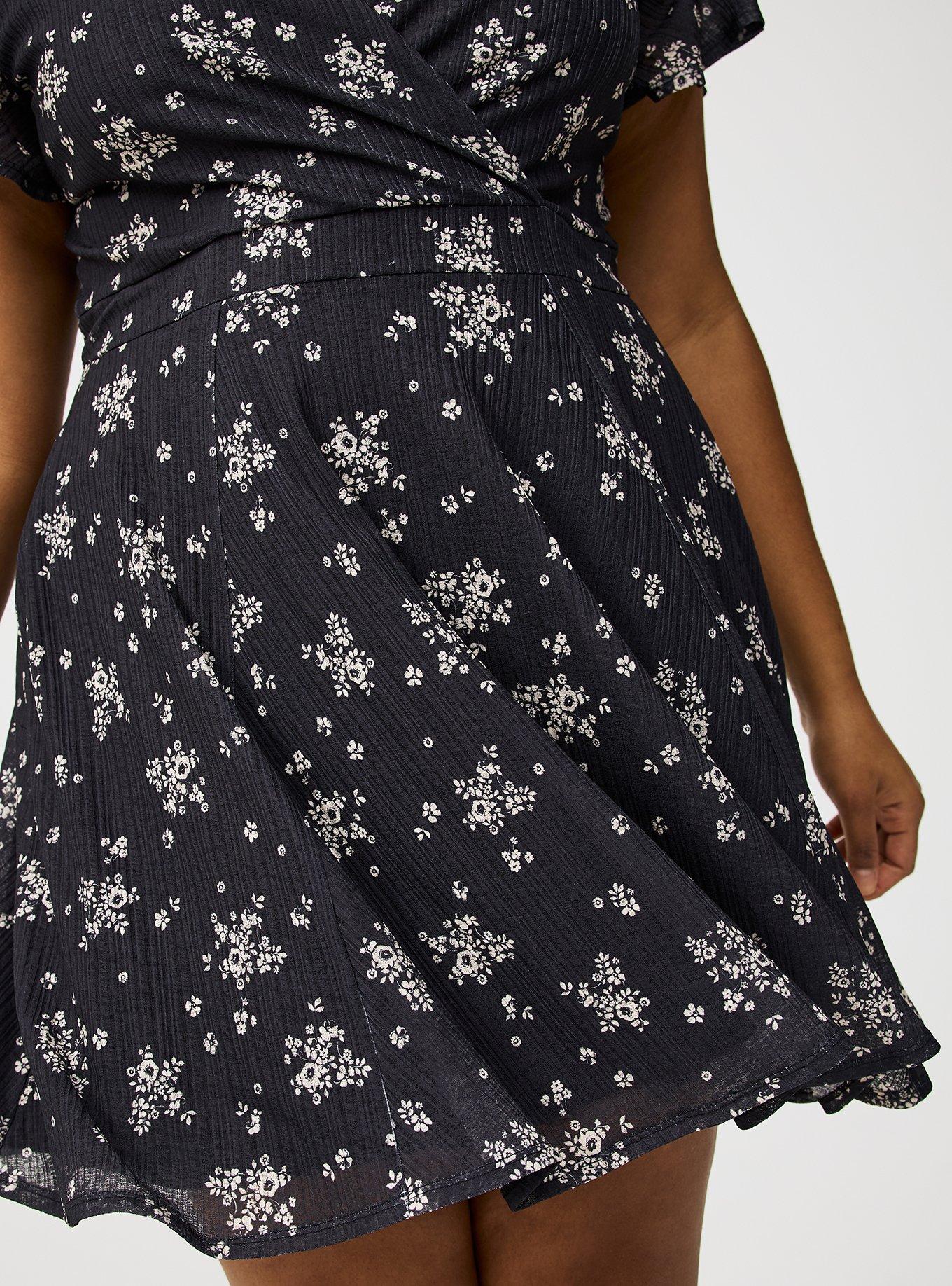 Surplice Flutter Sleeve Mini Dress