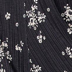 Surplice Flutter Sleeve Mini Dress, KIRSTEN FLORAL DEEP BLACK, swatch