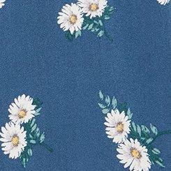 Retro Chic Collared Short Jumpsuit, BRIDGETTE DAISY FLORAL BLUE, swatch