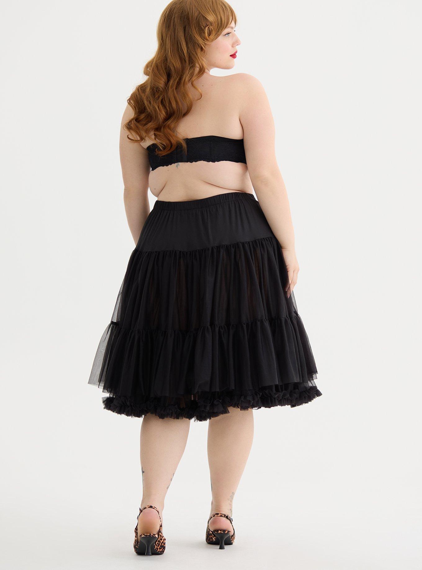 Retro Chic Midi Crinoline Skirt