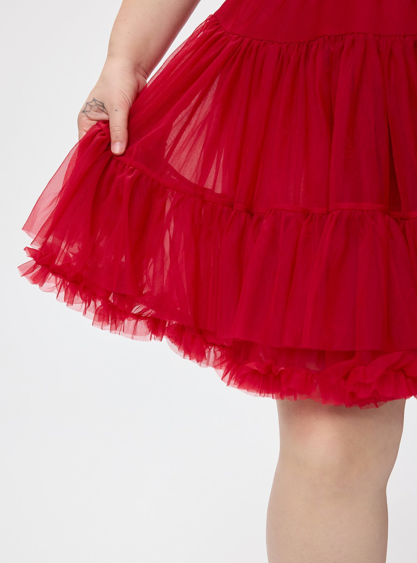 Retro Chic Mid Crinoline Skirt, JESTER RED, alternate