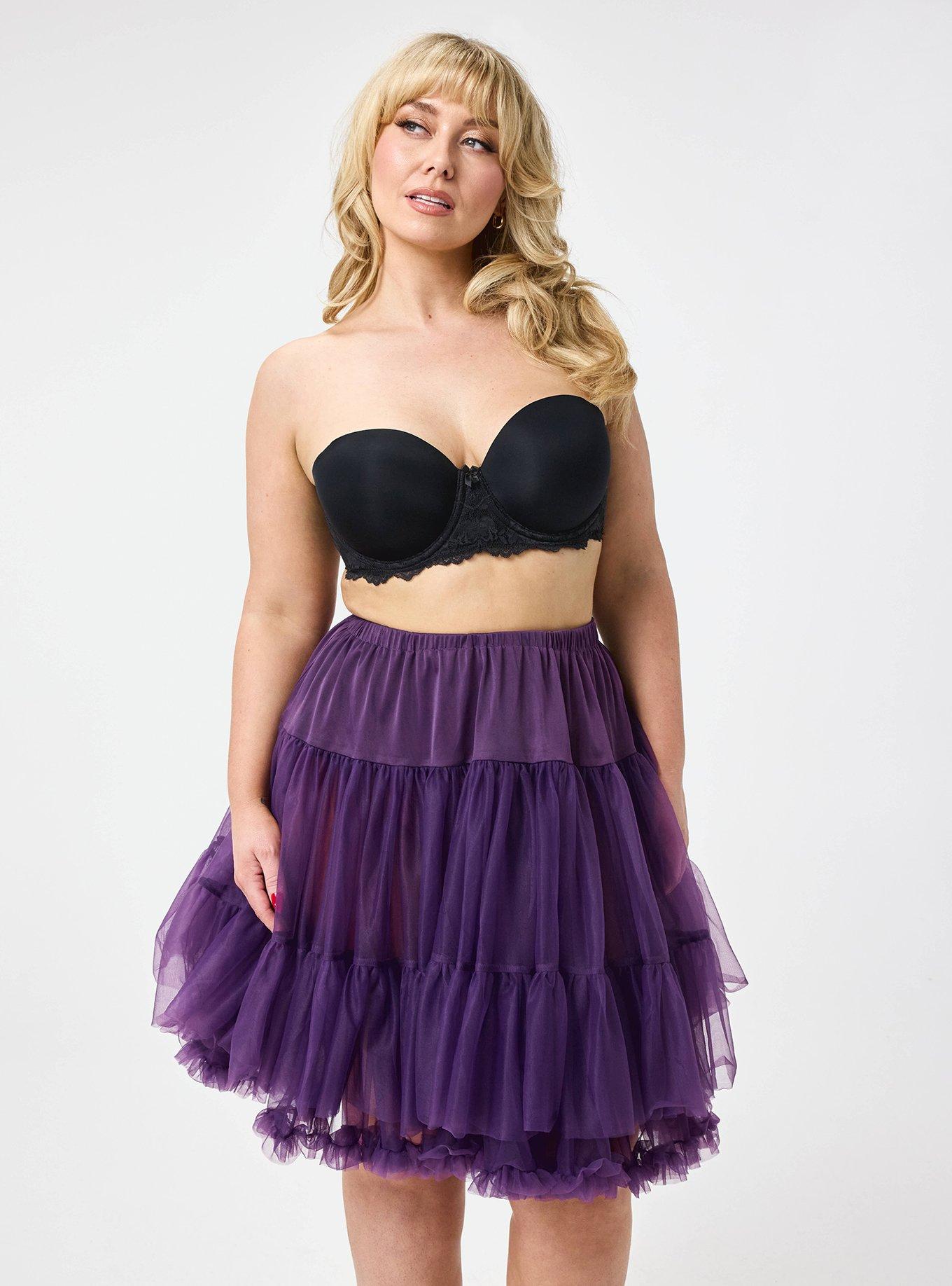 Retro Chic Crinoline Skirt, GRAPE ROYALE, alternate