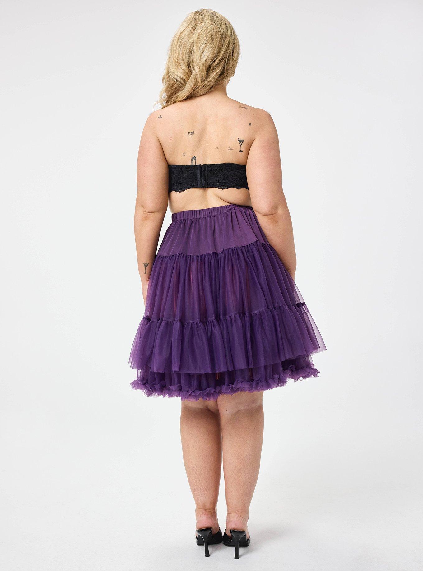 Retro Chic Crinoline Skirt, GRAPE ROYALE, alternate