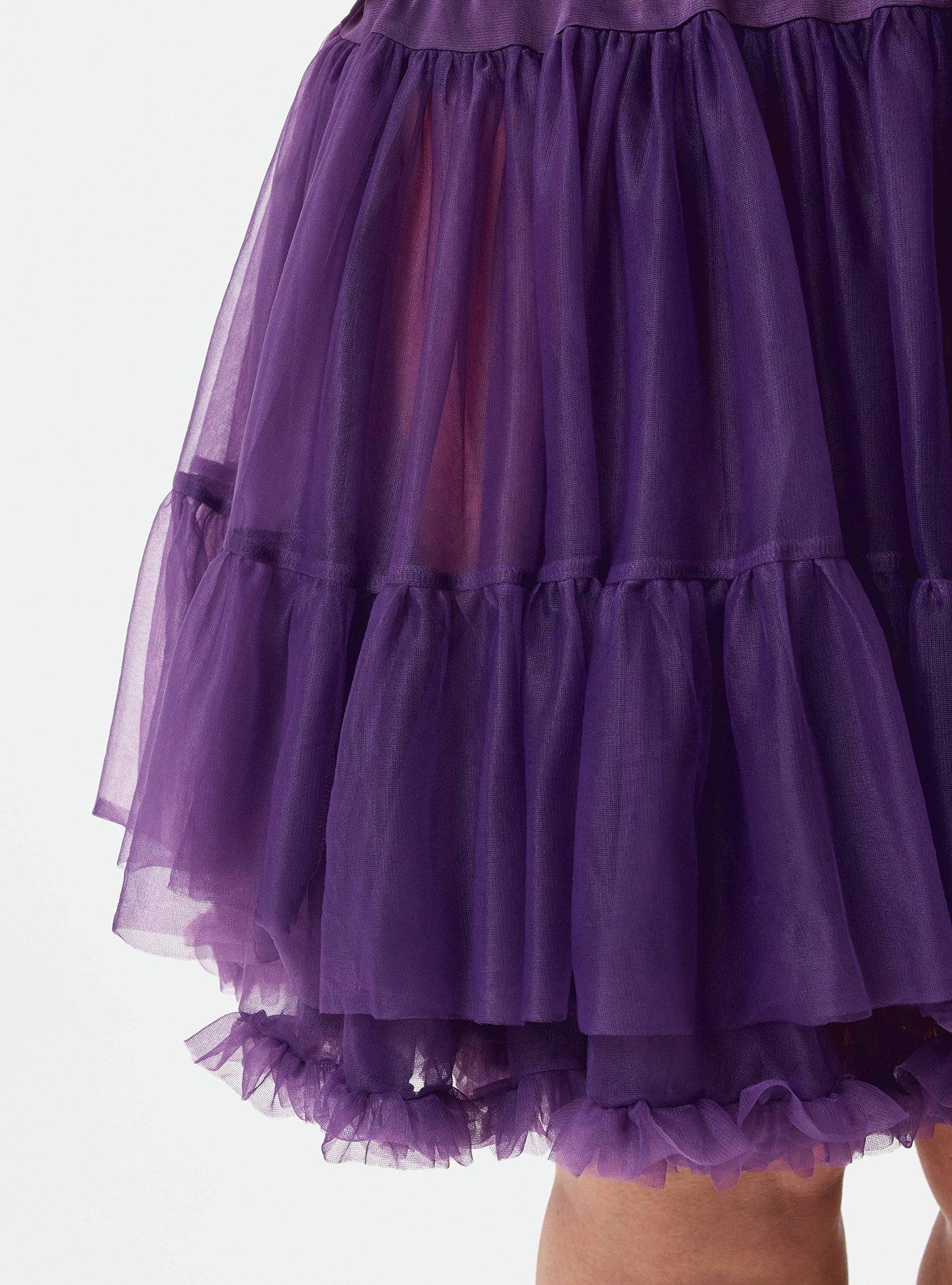 Retro Chic Crinoline Skirt, GRAPE ROYALE, alternate