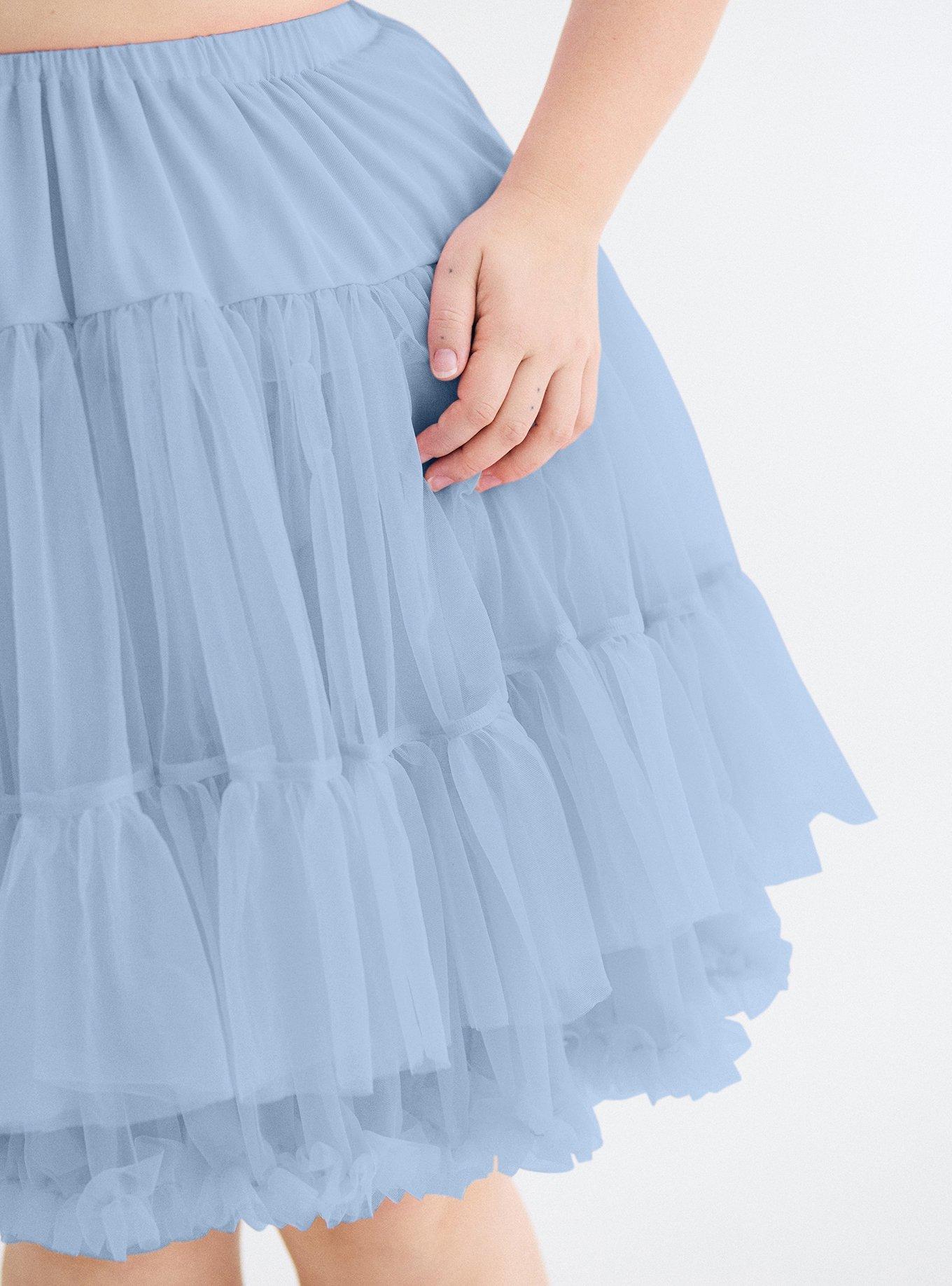 RETRO CRINOLINE SKIRT, CERULEAN, alternate