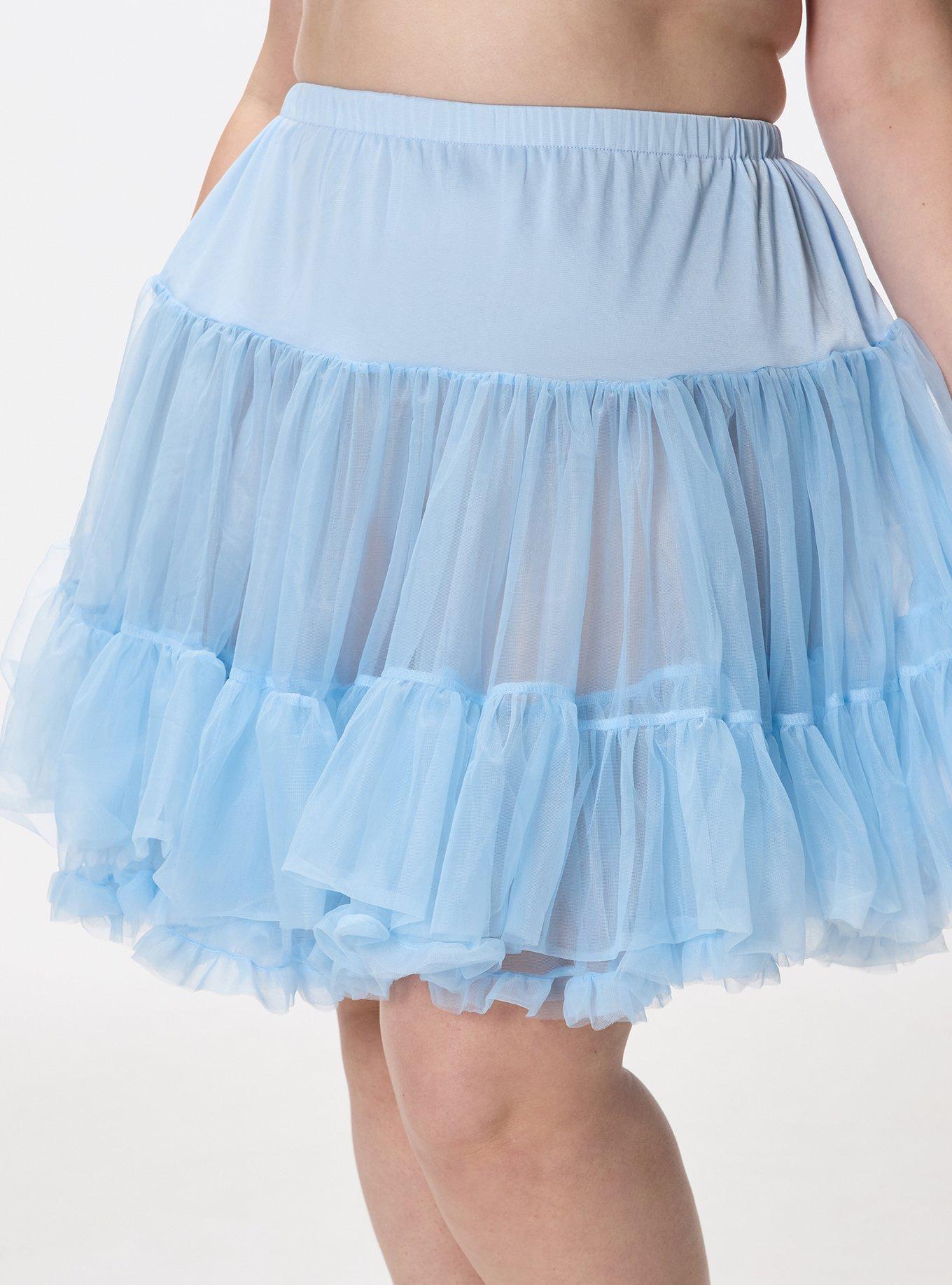 RETRO CRINOLINE SKIRT, CERULEAN, alternate