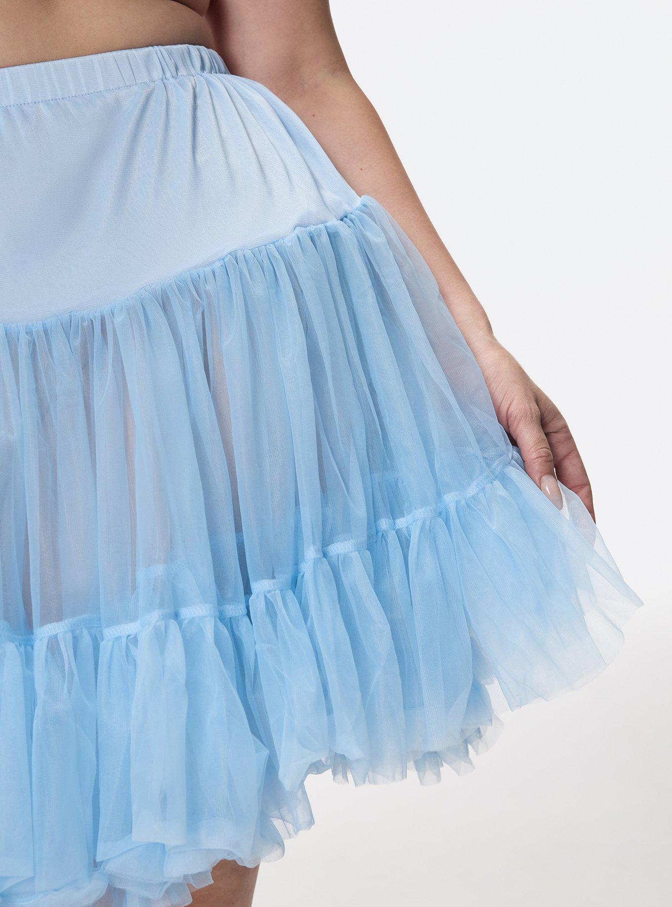 RETRO CRINOLINE SKIRT, CERULEAN, alternate