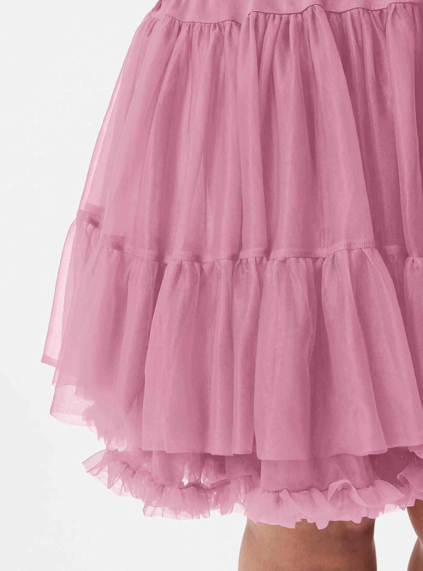 Plus Size Retro Chic Midi Crinoline Skirt, ORCHID SMOKE, alternate