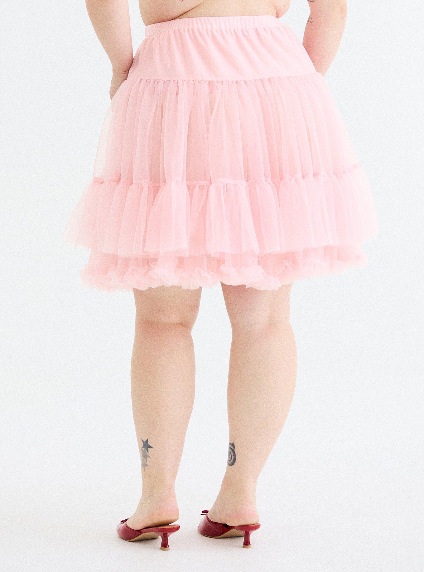 RETRO CRINOLINE SKIRT, ICY PINK, alternate