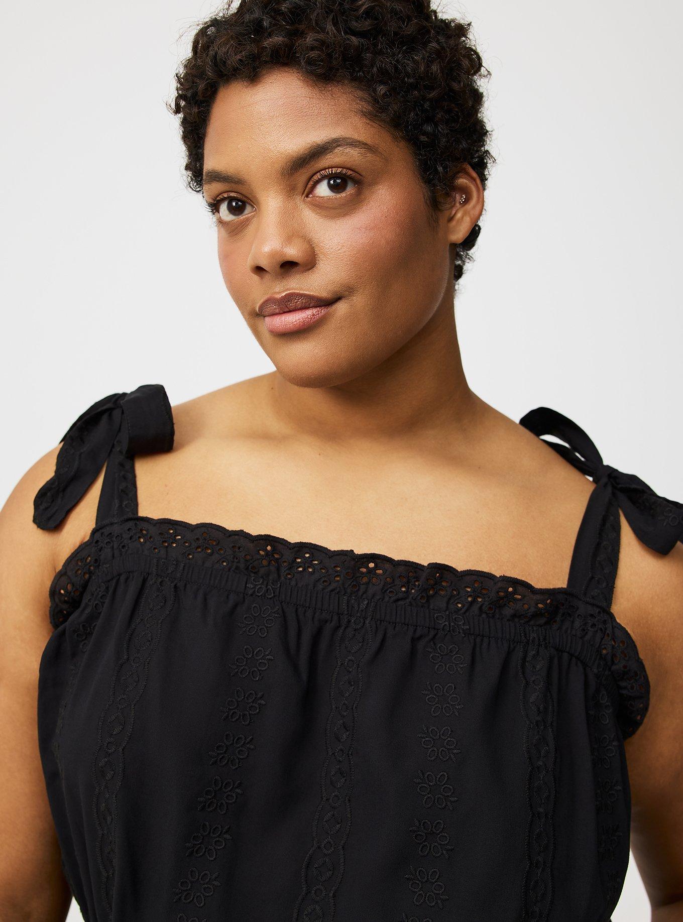 Plus Size - Challis Eyelet Jumpsuit - Torrid