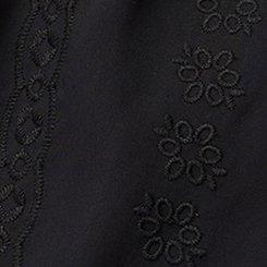 Plus Size Challis Eyelet Jumpsuit, DEEP BLACK, swatch